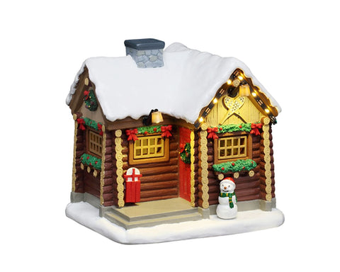 LEMAX Edificio luci led "Snowshoe Cabin" H11.5x12.2x9.7 cm
