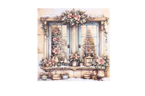 Toile de peinture de Noël avec nuages ​​en tissu « Darling » (2 variantes)