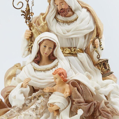 EDG Christmas decoration Holy Family nativity scene in resin and fabric H36 cm