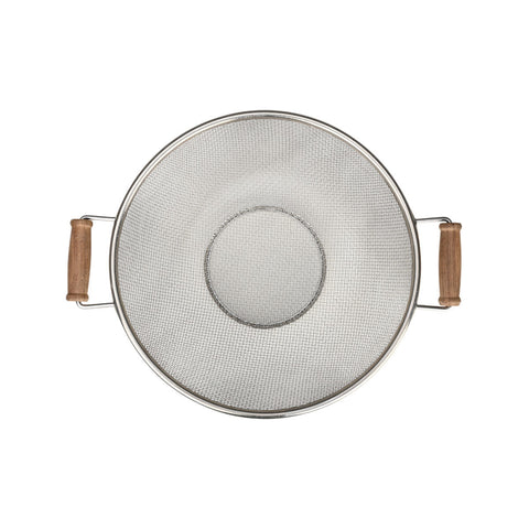 Estia Home Scolapasta in acciaio inox con manici in legno "Allure" 26 cm