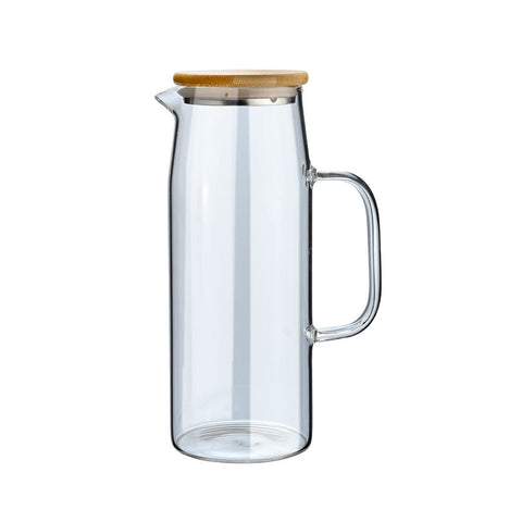 Estia Home Brocca in vetro con coperchio "Bambù essential" 1000 ml