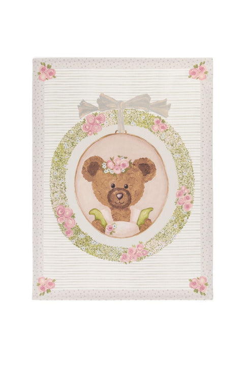 Nuvole di Stoffa Canovaccio in cotone con orsetti "Sweet Bear" 50x70 cm 4 varianti(1 unità) - Angelica Home Stabia