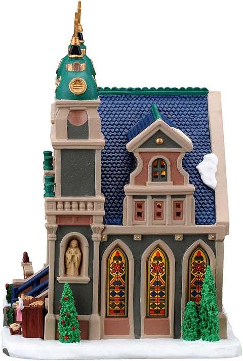 LEMAX Edificio luci led "St.Stanislaus Cathedral" in porcellana H23x22x16 cm