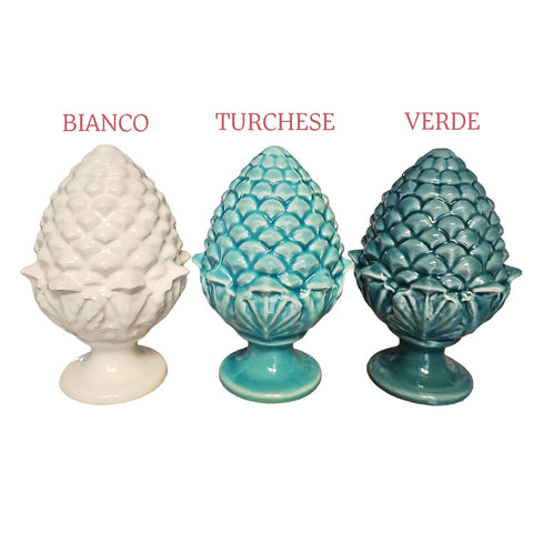 SHARON Porcelain pinecone Made in Italy H13xD8.5 cm 3 variants (1pc)