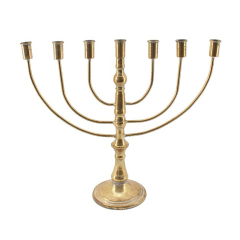 L'arte di Nacchi Candelabro 7 fiamme di natale in ferro oro 47x14,5xH42,5 cm