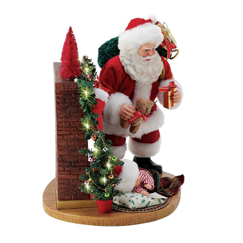 Department 56 Possible Dreams Scena Babbo Natale "Visions of Sugar Plums" 29.5x20.5xH25.5 cm