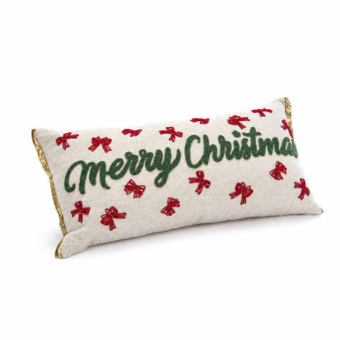 Bruco Cuscino arredo di natale rettangolare "Merry Christmas" 35x70 cm