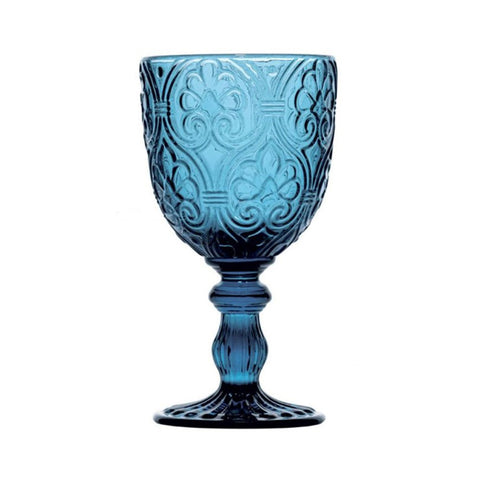 Fade Set 6 Calici da vino in vetro trasparente blu "Corinto" 300 ml
