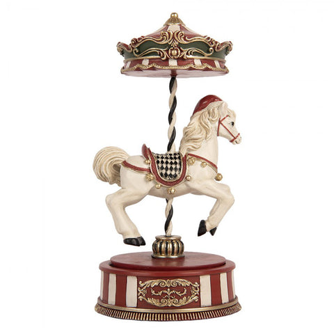 CLAYRE & EEF Addobbo natalizio Carillon con musica Carosello D12 H24 cm