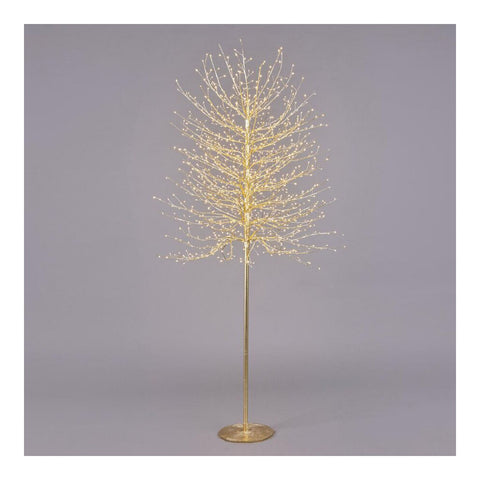 EDG Enzo De Gasperi Beech Gold Christmas Tree with base 1300 LEDs (warm white) H210 D95 cm