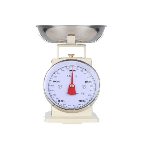 Estia Home Bilancia meccanica da Cucina "Allure" avorio max 5kg 19x12x20.5 cm