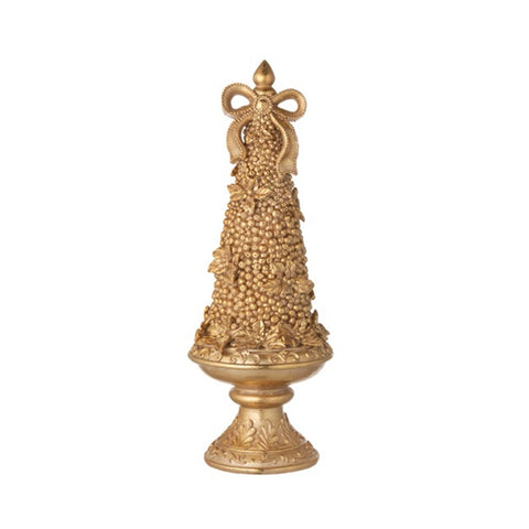 L'arte di Nacchi Albero di natale decorativo in resina oro D12.5xH35 cm