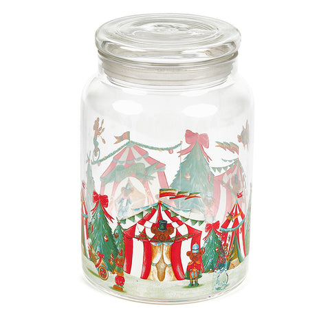 Cloth Clouds "Bear Wonderland" glass Christmas jar 11.6xH16 cm