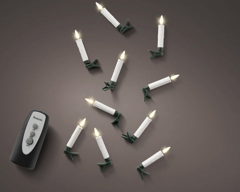 Luci a candela a LED con 2 funzioni ed effetto scintillante BO per interni