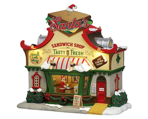 LEMAX Edificio luci led "Santa's Sandwich Shop" H13x22.5x21.5 cm
