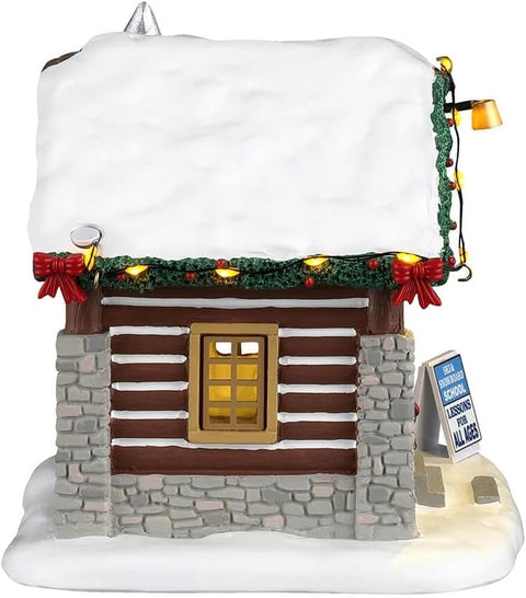 LEMAX Edificio Scuola di sci e snowboard "Ski & Snowboard School" H12.5x13x12 cm