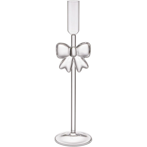 Rituali domestici Candeliere di natale in vetro "Brilla Fiocco" 8xH26 cm