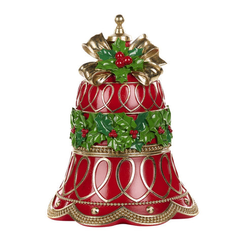GOODWILL Resin Christmas bell with hollies H41 cm
