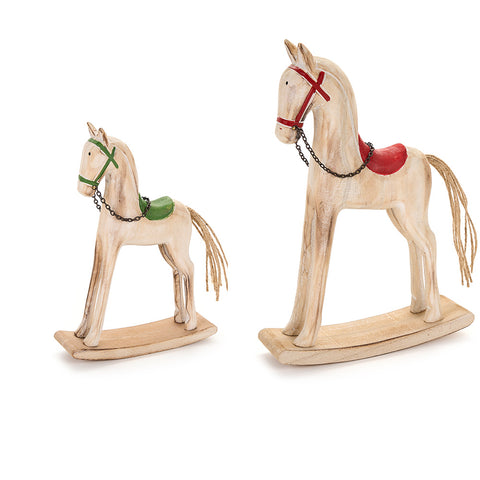 Cloth Clouds Set of two rocking horses "Bear Wonderland" H20.5/H27.5 cm