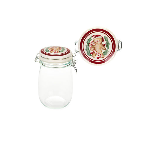 Nuvole di Stoffa Barattolo natalizio "DELICIOUS CHRISTMAS" vetro borosilicato 1000 ml