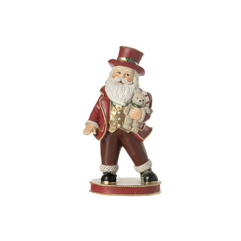 L'ARTE DI NACCHI Statuina Babbo Natale resina 14x10xH26 cm