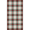 Tessuto a quadri verde rosso e crema per arredo casa stile shabby chic e provenzale