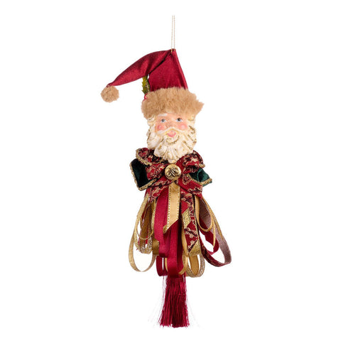 GOODWILL Decoro Babbo Natale in resina con nappa H22 cm 2 varianti(1 unità)