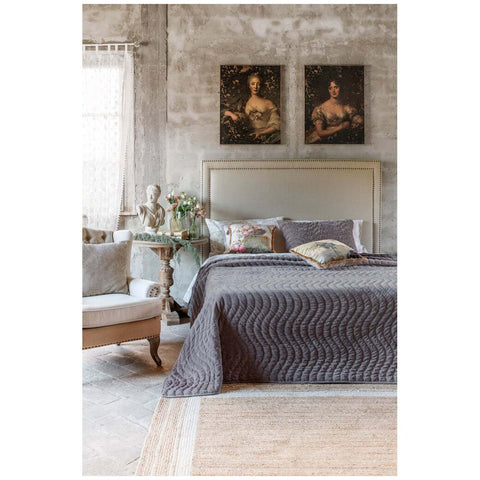 Blanc Mariclò "Velvet Night" Double Winter Quilt, Grey, 260x260 cm