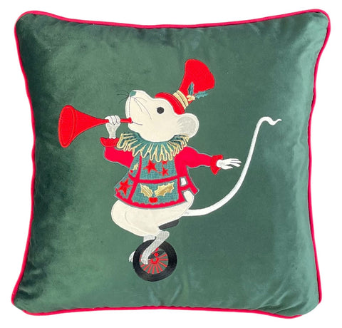 Coussin de Noël Clodette Mickey Mouse « Cirque de Noel » 47x47 cm 3 variantes (1 unité)