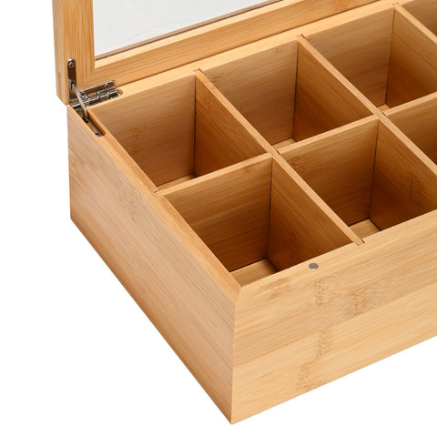 Estia Home Scatola Portaoggetti da cucina 8 posti in bamboo 31x19xH9 cm