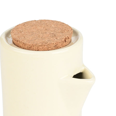 Estia Home Set 2 Bottiglie per Olio e Aceto in stoneware avorio "Allure" 5.8x7.5xH12.5 cm