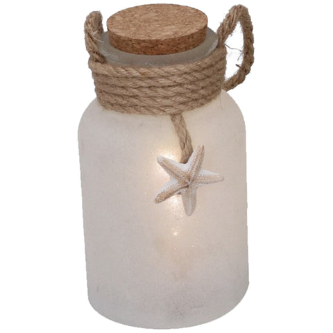 L'Atelier 17 Barattolo in vetro con luci led D8,5xH15 cm 3 varianti(1 unità)