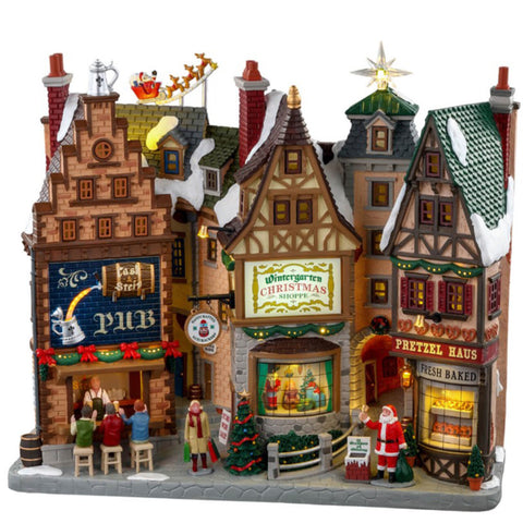 LEMAX Conservatory alley for Christmas village with polyresin LED