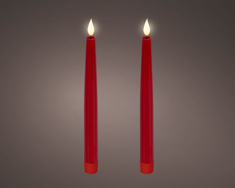 Candela da cena a LED con stoppino realistico, cera conica, effetto fiamma BO per interni