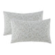 Blanc Mariclò Set de 2 taies d'oreiller "Hiver Fleuri" 50x80 cm