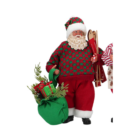 Figurine de Père Noël Timstor 18x13xH28 cm 4 variantes (1 unité)