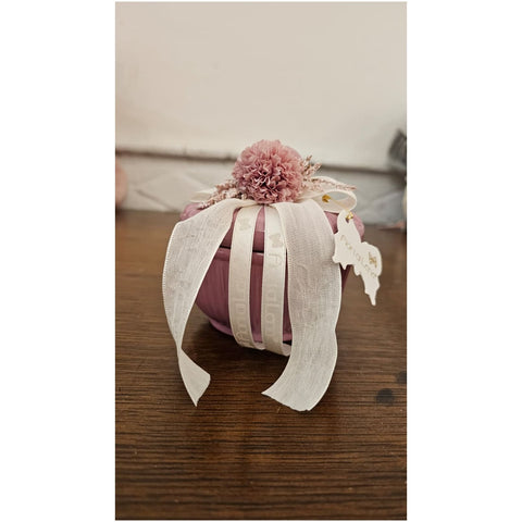 Fiori di Lena Candela in vasetto di ceramica con fiore Dalia D11xH10 cm 5 varianti(1 unità) - Angelica Home Stabia