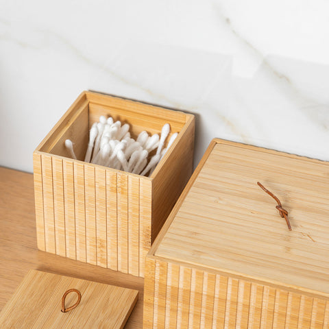 Estia Home Scatola Porta oggetti / Organizer "Bambo Essential" 9x9xH8 cm