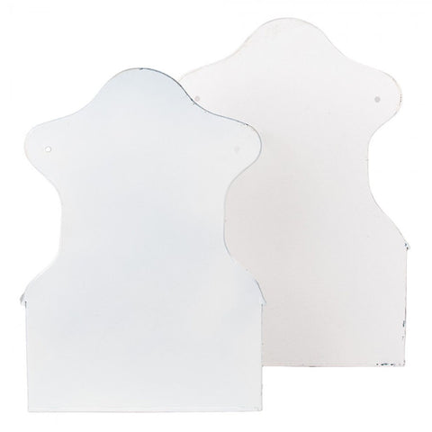 Clayre & Eef Set 2 portavasi ferro anticato 26x14x37/23x12x32 cm