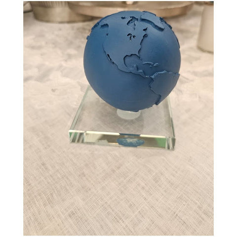 Chiaraela Mappamondo medio base in vetro "World" 10x12 cm 3 varianti(1 unità)