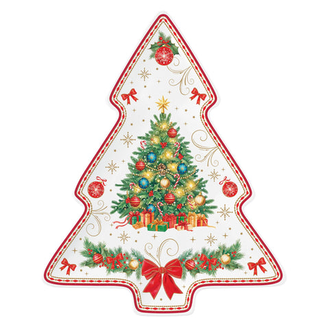 Easy Life Piatto a forma di albero di natale + box "Christmas Heritage" 20.5xH25.5 cm
