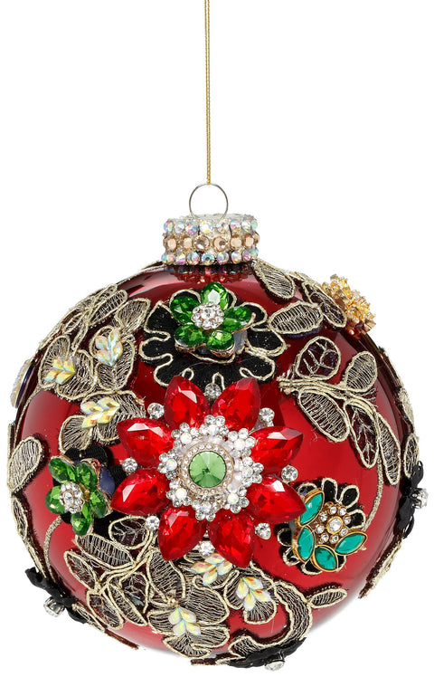 GOODWILL Mark Roberts Sfera di natale in vetro con gioielli "Kings Jewel" D13 cm
