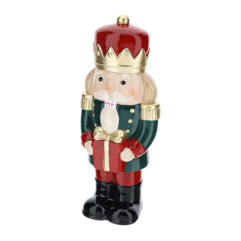 Hervit Décor soldat figurine de Noël en céramique brillante H29 cm