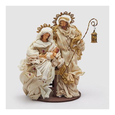 EDG Sacred Family Christmas Nativity Resin and Fabric 30x36xH50 cm