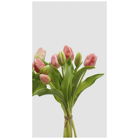 EDG Enzo de Gasperi Bouquet de Tulipes x7 Artificielles Real-Touch H30 cm 2 variantes (1 unité)
