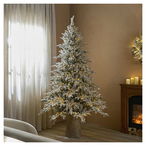 EDG Albero di natale innevato pino Cortina 2500 led Ø148 H210 cm