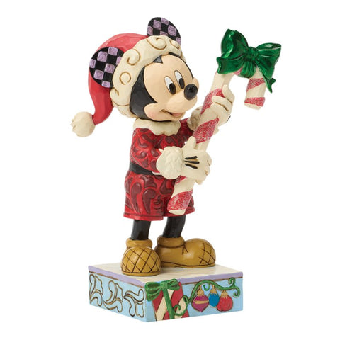 Enesco Disney Jim Shore Statuina Topolino Candy Cane in resina 9x5xH13.5 cm