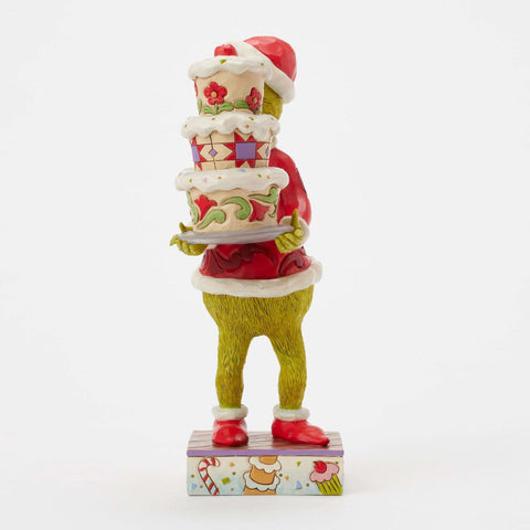 Figurine de Noël Grinch Enesco Jim Shore avec gâteau H23 cm