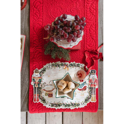 Blanc Mariclò Set of two vinyl Christmas placemats with nutcracker 46x33 cm