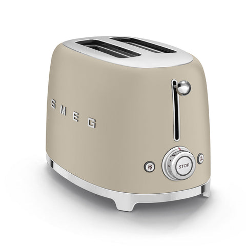 SMEG 2-Slice Stainless Steel Toaster Moonlight Beige 950W 198x310 cm